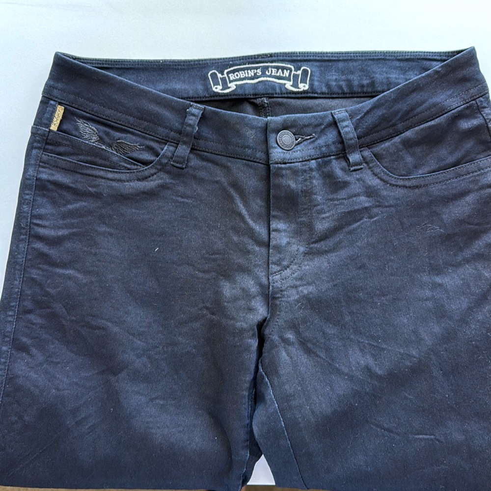 Robins Jeans coated black denim